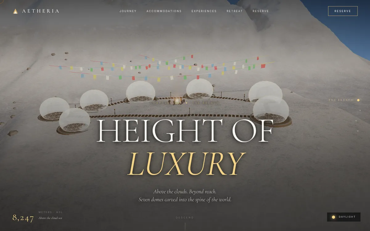 Aetheria — live interactive site