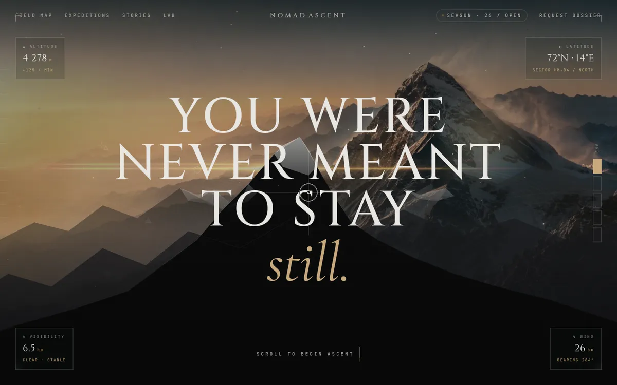 Nomad Ascent — live interactive site